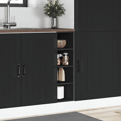 Bottom Cabinet Black 20x44,5x81,5 cm Engineered Wood