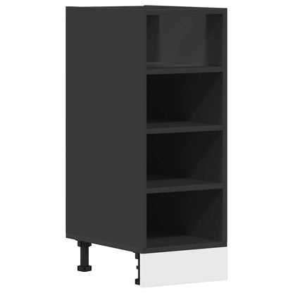 Bottom Cabinet Black 30x44,5x81,5 cm Engineered Wood