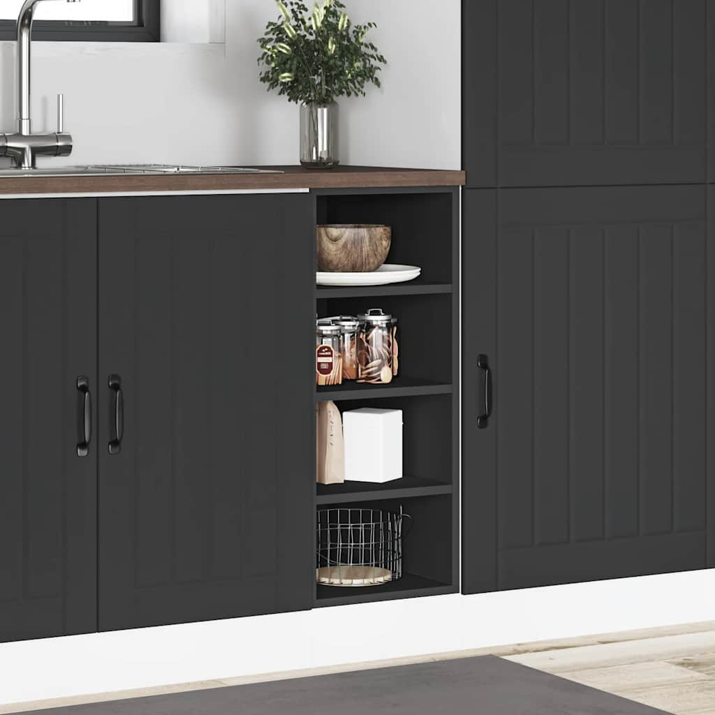 Bottom Cabinet Black 30x44,5x81,5 cm Engineered Wood