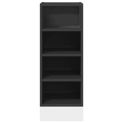 Bottom Cabinet Black 30x44,5x81,5 cm Engineered Wood