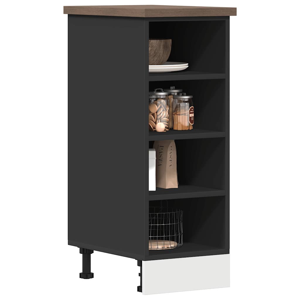 Bottom Cabinet Black 30x44,5x81,5 cm Engineered Wood