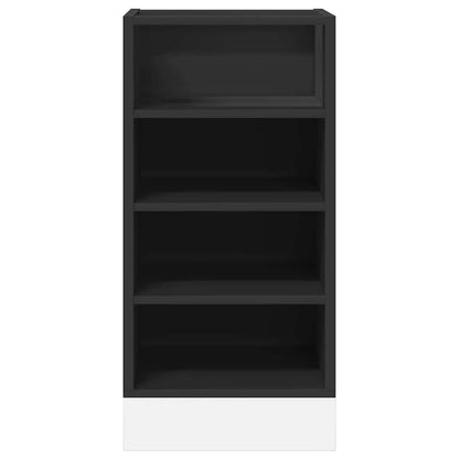 Bottom Cabinet Black 40x44.5x81.5 cm Engineered Wood