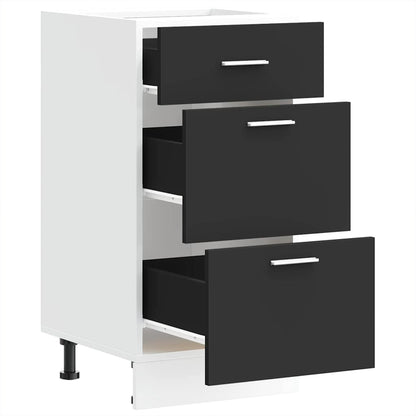 Bottom Cabinet Black 40x46x81.5 cm Engineered Wood