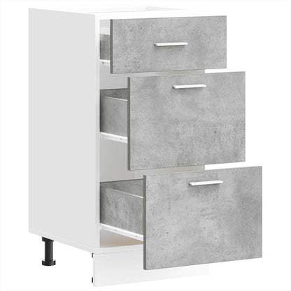 Bottom Cabinet Concrete Grey 40x46x81.5 cm Engineered Wood