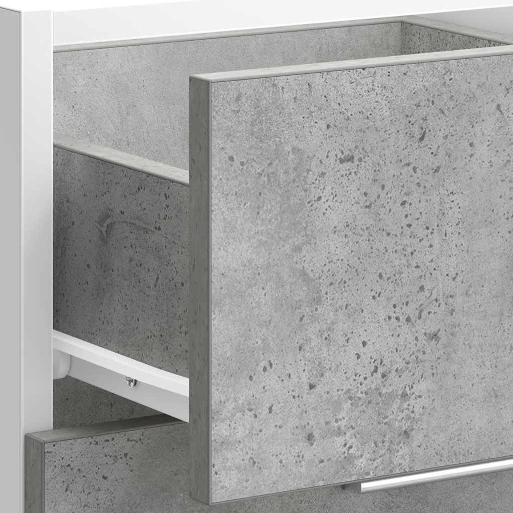 Bottom Cabinet Concrete Grey 40x46x81.5 cm Engineered Wood