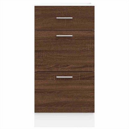 Bottom Cabinet Brown Oak 40x46x81.5 cm Engineered Wood