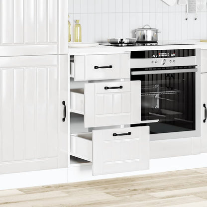 Kitchen Base Cabinet Lucca High Gloss White Engineered Wood