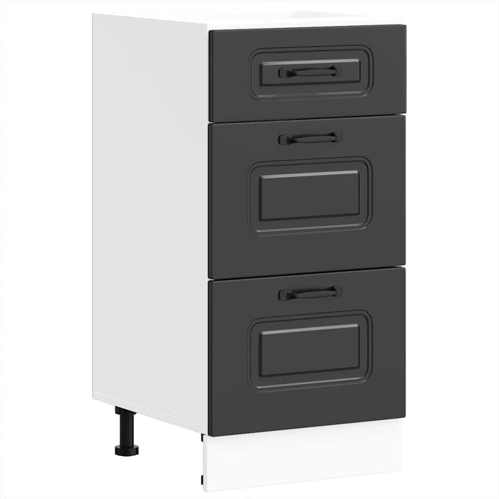 Kitchen Base Cabinet Kalmar Black Engineered Wood