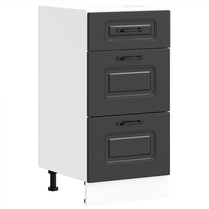 Kitchen Base Cabinet Kalmar Black Engineered Wood