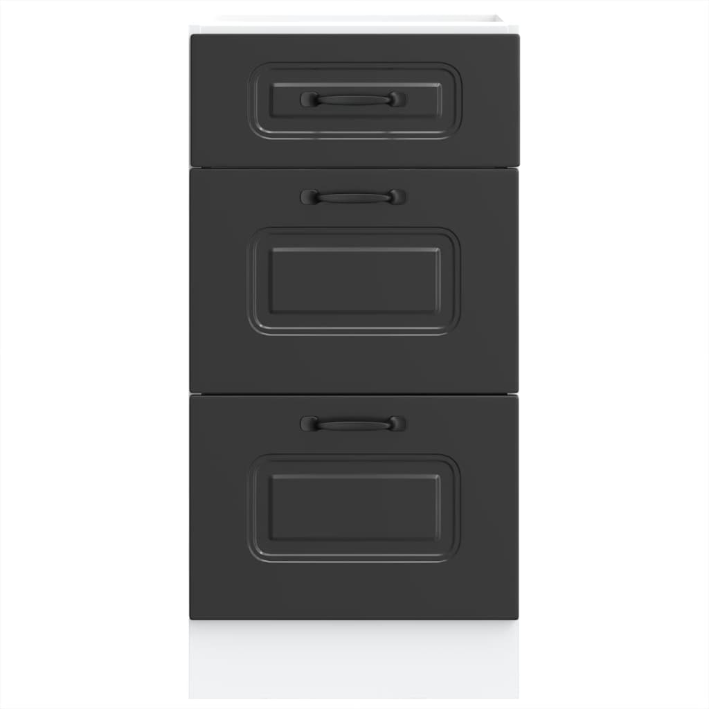 Kitchen Base Cabinet Kalmar Black Engineered Wood