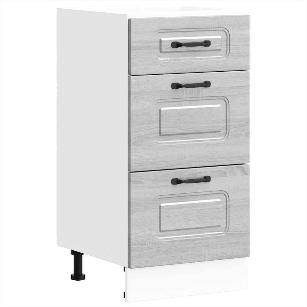 Kitchen Base Cabinet Kalmar Grey Sonoma Engineered Wood