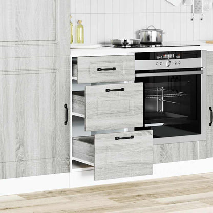 Kitchen Base Cabinet Kalmar Grey Sonoma Engineered Wood