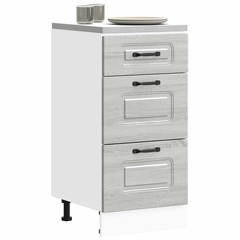 Kitchen Base Cabinet Kalmar Grey Sonoma Engineered Wood