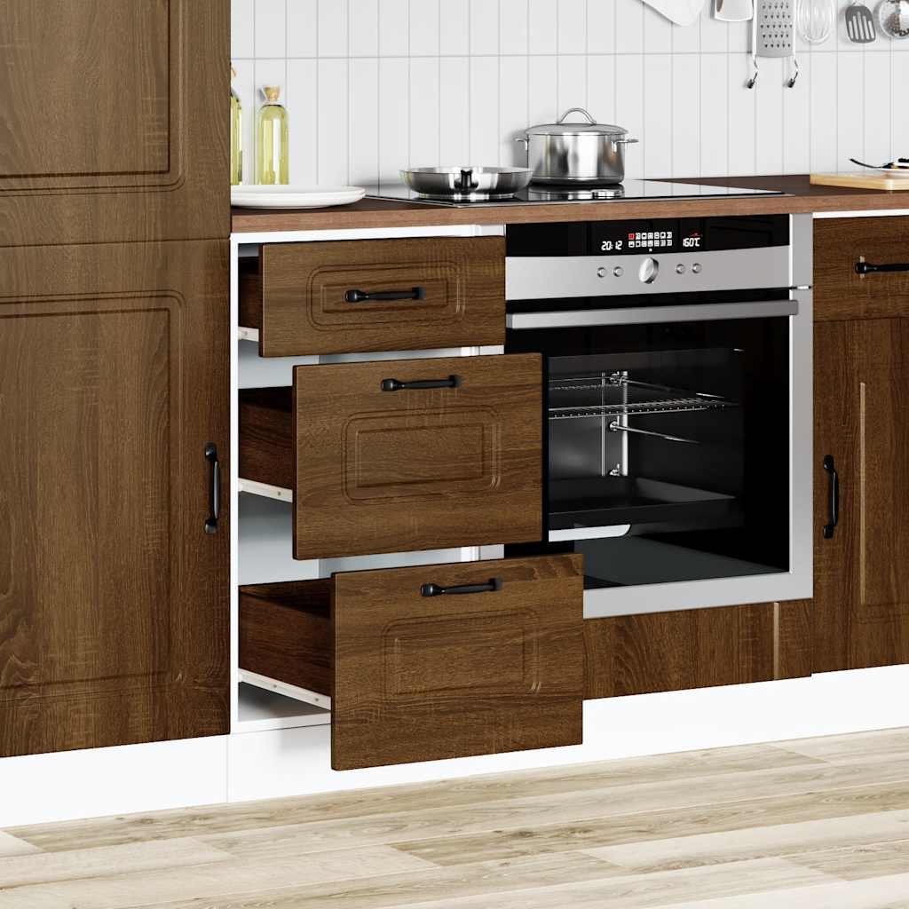 Kitchen Base Cabinet Kalmar Brown Oak Engineered Wood