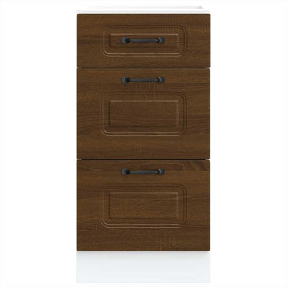 Kitchen Base Cabinet Kalmar Brown Oak Engineered Wood