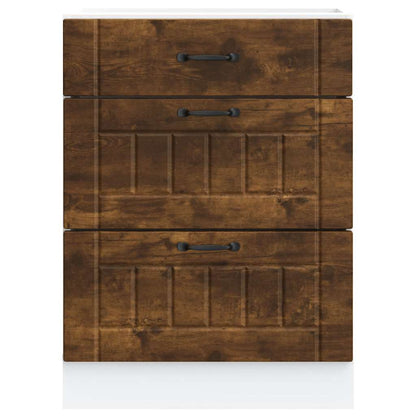 Kitchen Base Cabinet Lucca Smoked Oak Engineered Wood