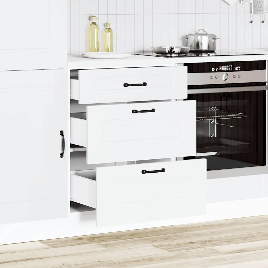 Kitchen Base Cabinet Kalmar White Engineered Wood