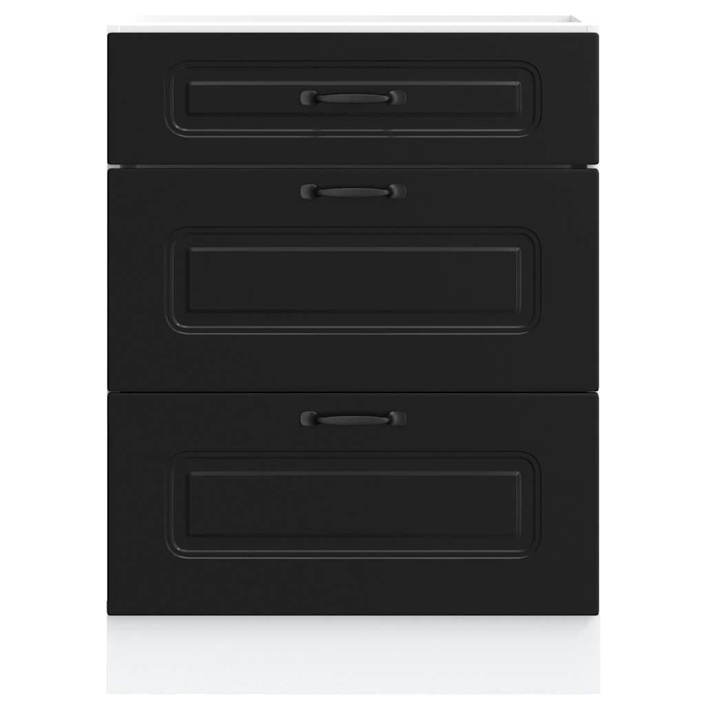 Kitchen Base Cabinet Kalmar Black Engineered Wood