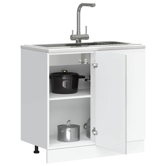Kitchen Base Cabinet Lyon Concrete Grey Engineered Wood