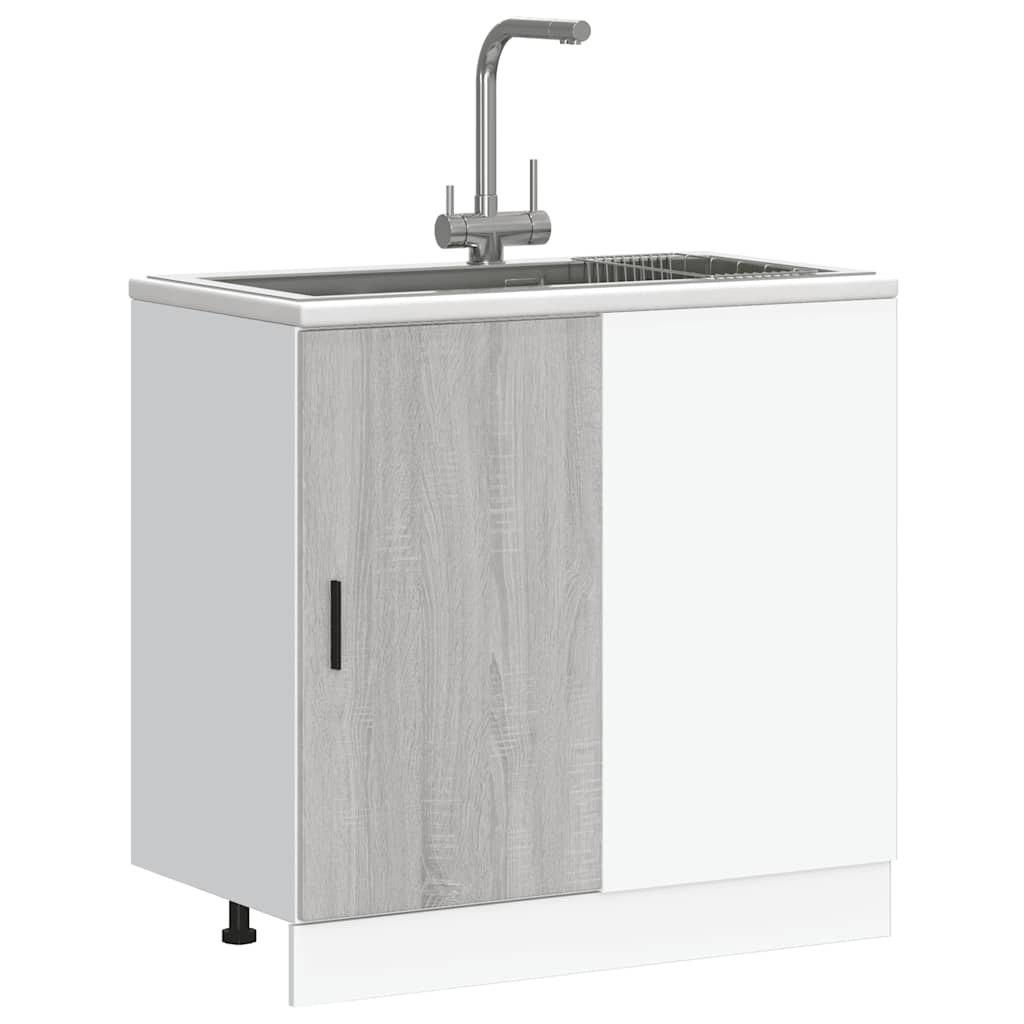 Sink Base Cabinet Grey Sonoma Engineered Wood