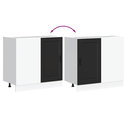 Kitchen Base Cabinet Porto Black Engineered Wood
