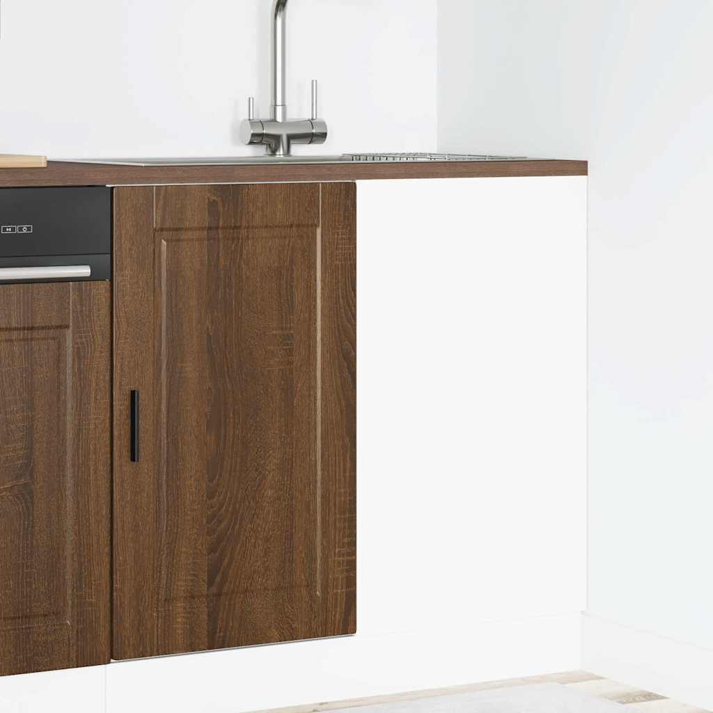 Kitchen Base Cabinet Porto Brown Oak Engineered Wood