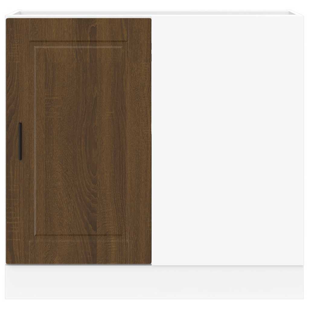 Kitchen Base Cabinet Porto Brown Oak Engineered Wood