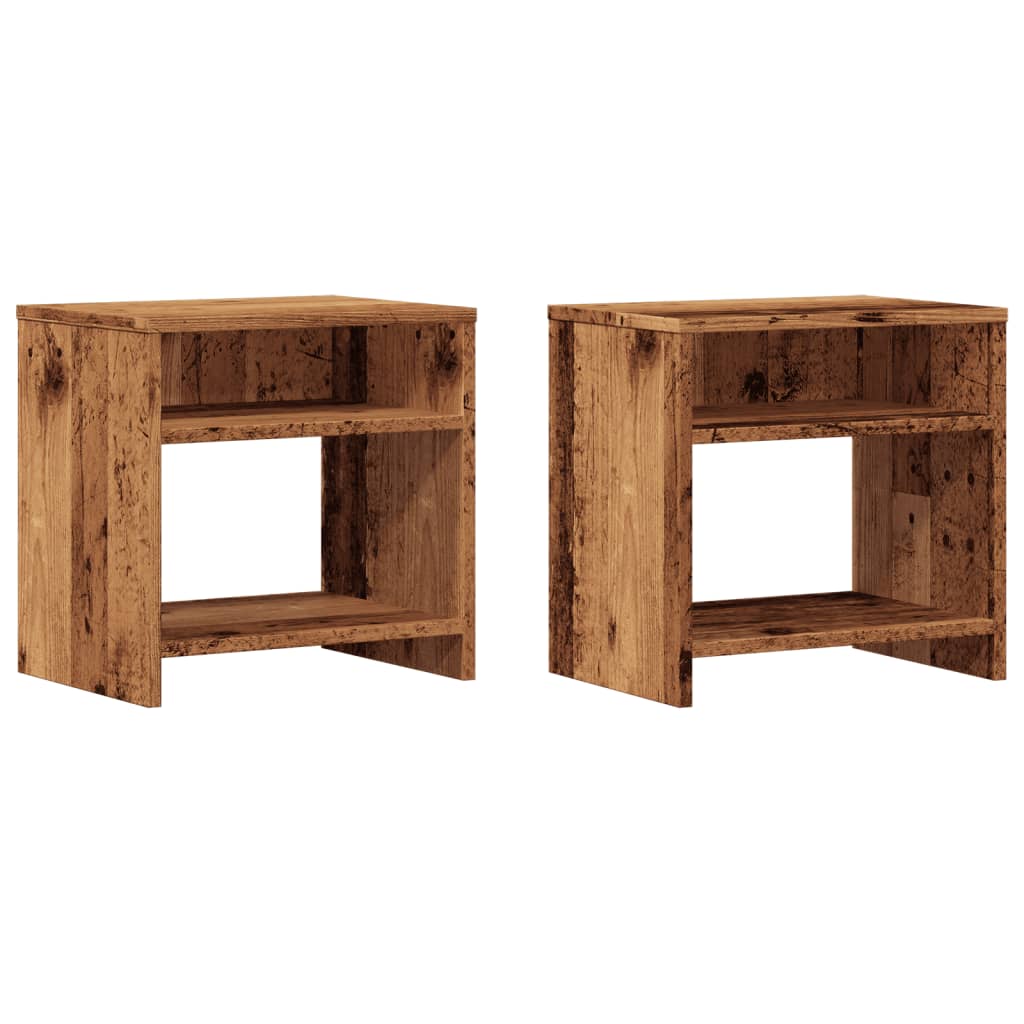 Bedside Cabinets 2 pcs Old Wood 40x30x40 cm Engineered Wood