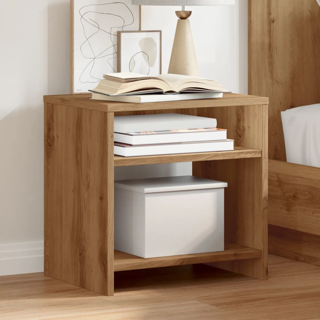 Bedside Cabinet Aritisian Oak 40x30x40 cm Engineered Wood