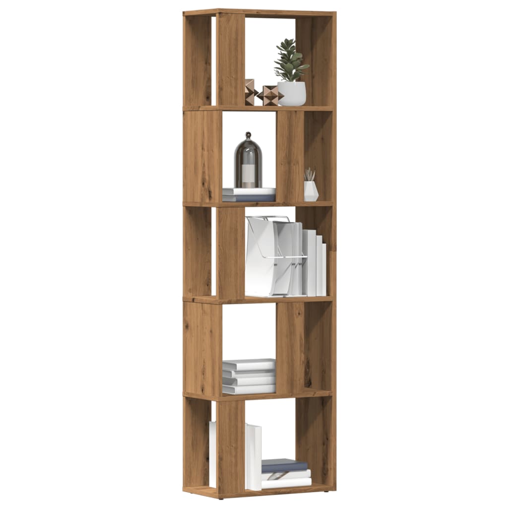 Book Cabinet Artisan Oak 45x24x159 cm Engineered Wood