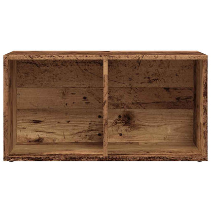 LP Storage Box Old Wood 69.5x34x36 cm Engineered Wood