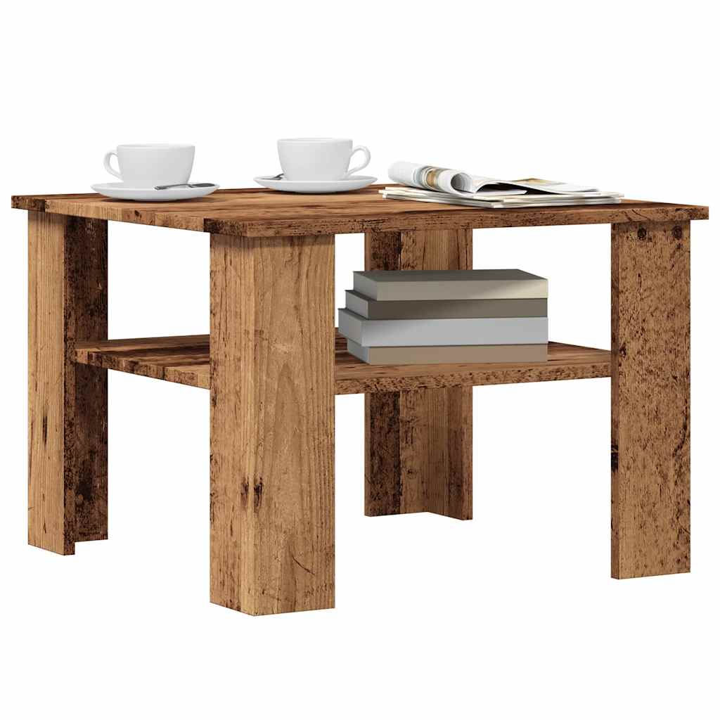 Coffee Table Old Wood 60x60x42 cm Engineered Wood