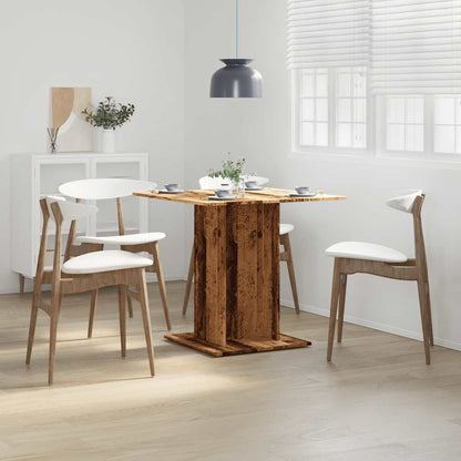 Dining Table Old Wood 80x80x75 cm Engineered Wood