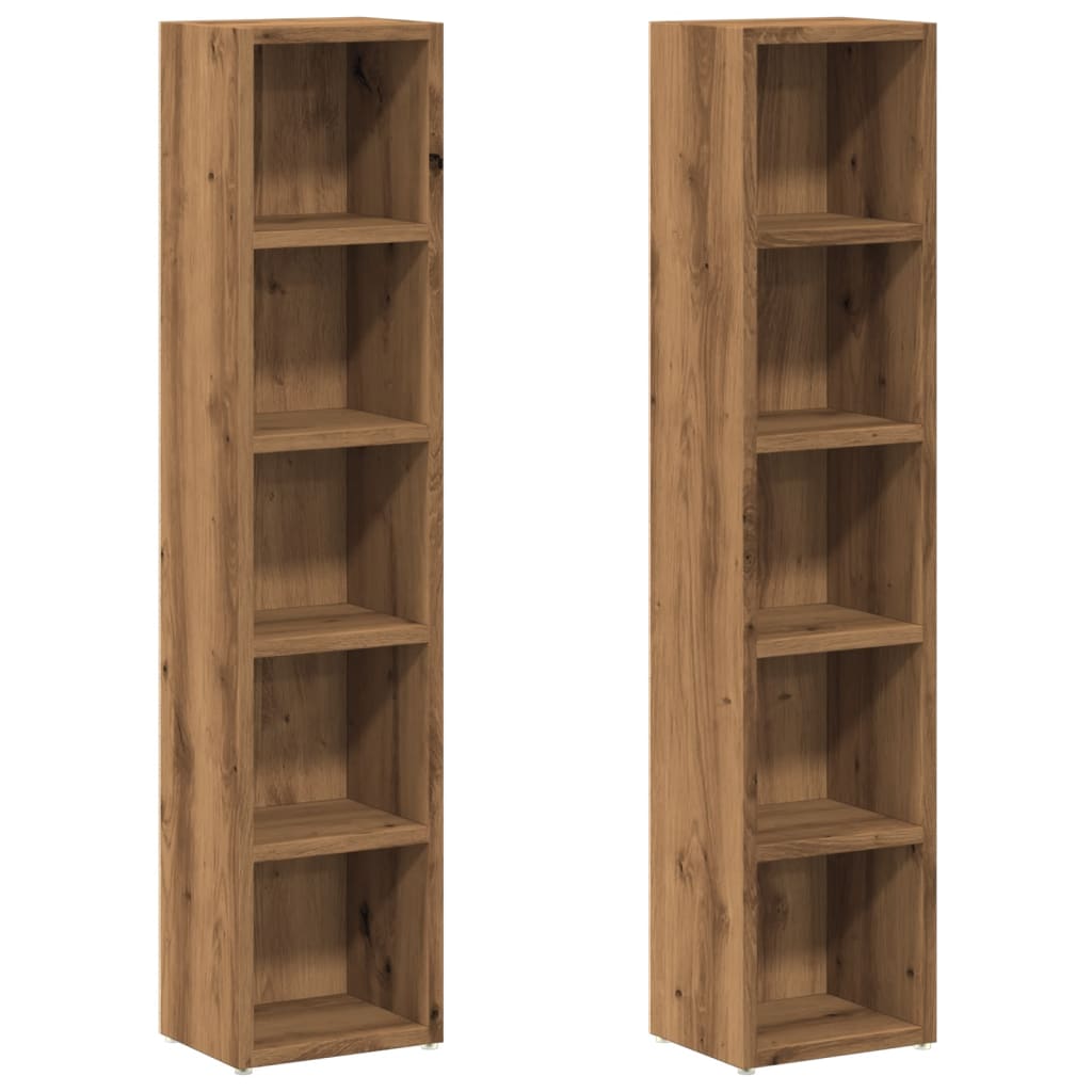 CD Cabinets 2 pcs Artisan Oak 21x16x93.5 cm Engineered Wood