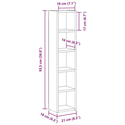 CD Cabinets 2 pcs Artisan Oak 21x16x93.5 cm Engineered Wood