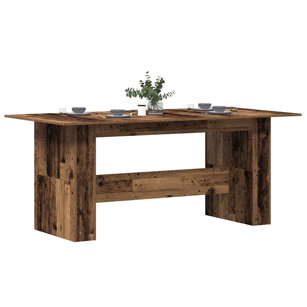 Dining Table Old Wood 180x90x76 cm Engineered Wood