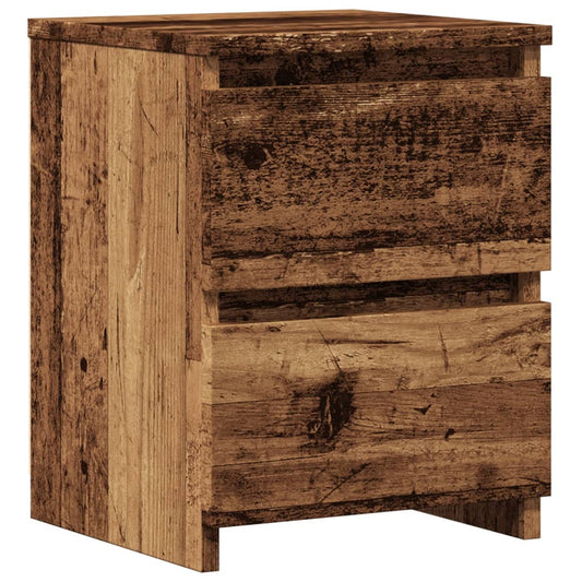 Bedside Cabinet Old Wood 30x30x40 cm Engineered Wood