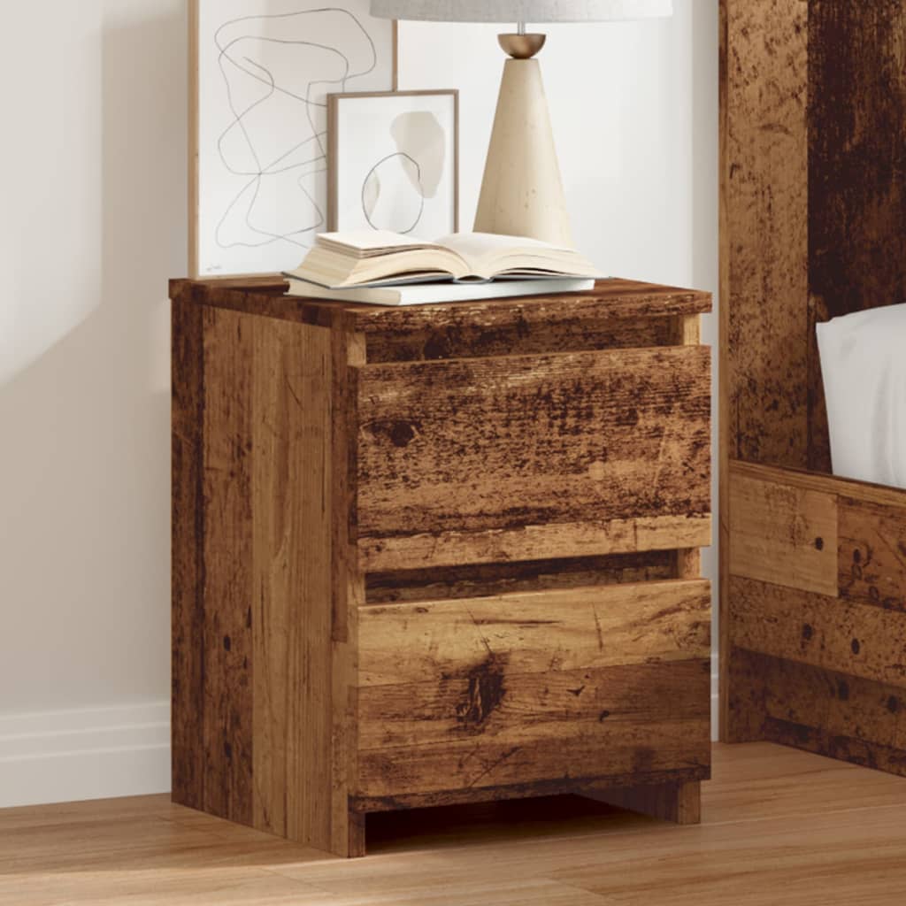 Bedside Cabinet Old Wood 30x30x40 cm Engineered Wood