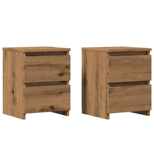 Bedside Cabinets 2 pcs Aritisan Oak 30x30x40 cm Engineered Wood