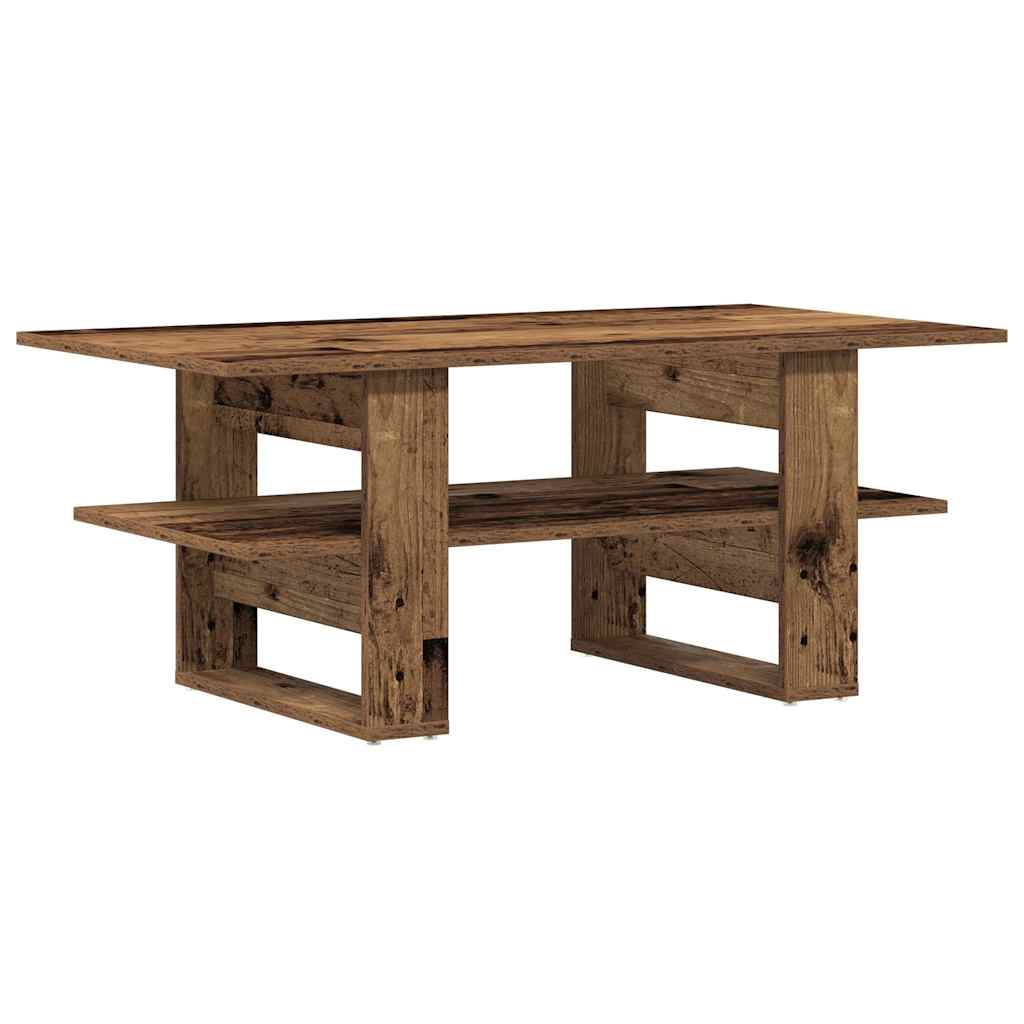 Coffee Table Old Wood 102x55x42 cm Engineered Wood