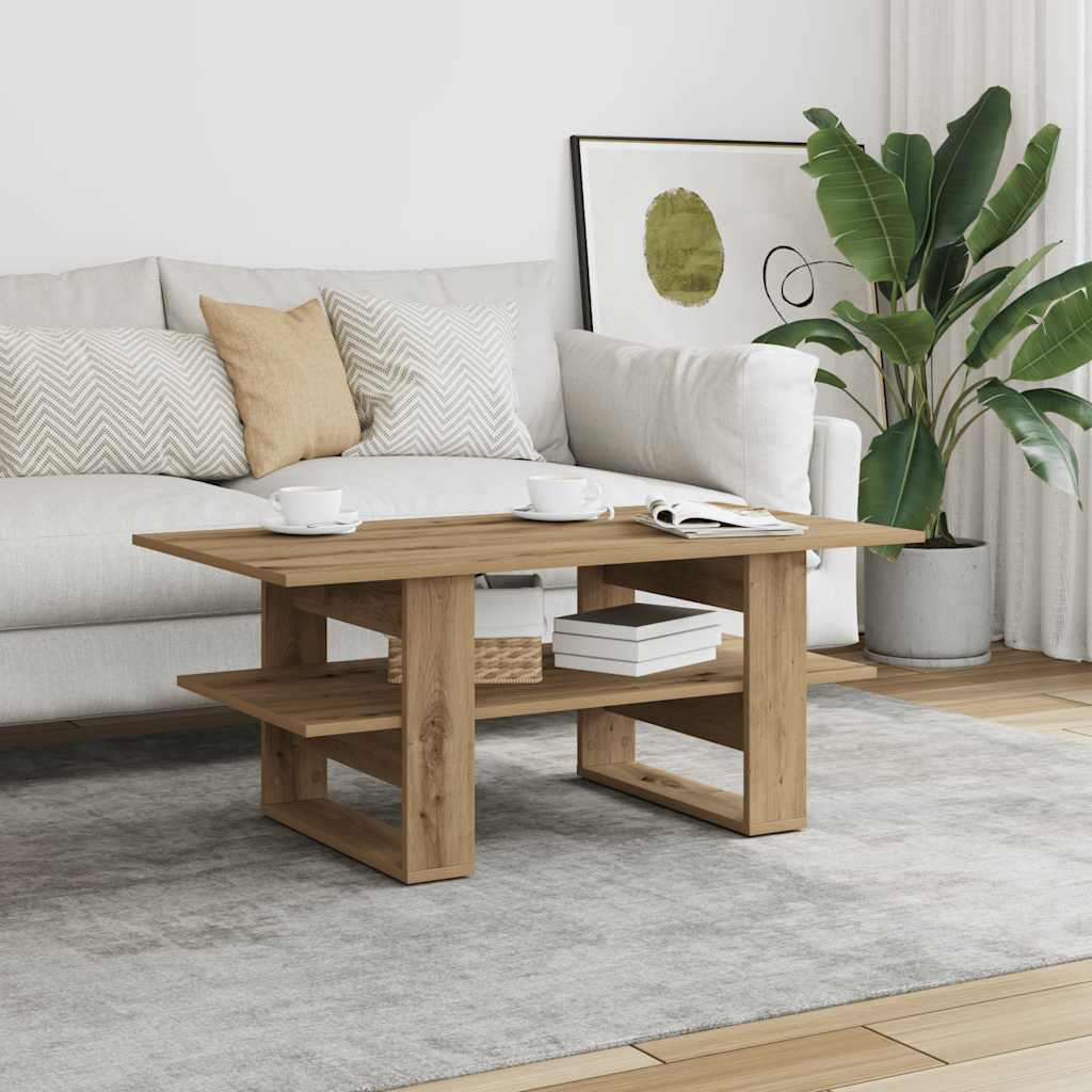 Coffee Table Artisan Oak 102x55x42 cm Engineered Wood