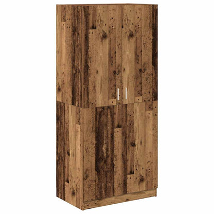 Wardrobe Old Wood 90x52x200 cm Engineered Wood