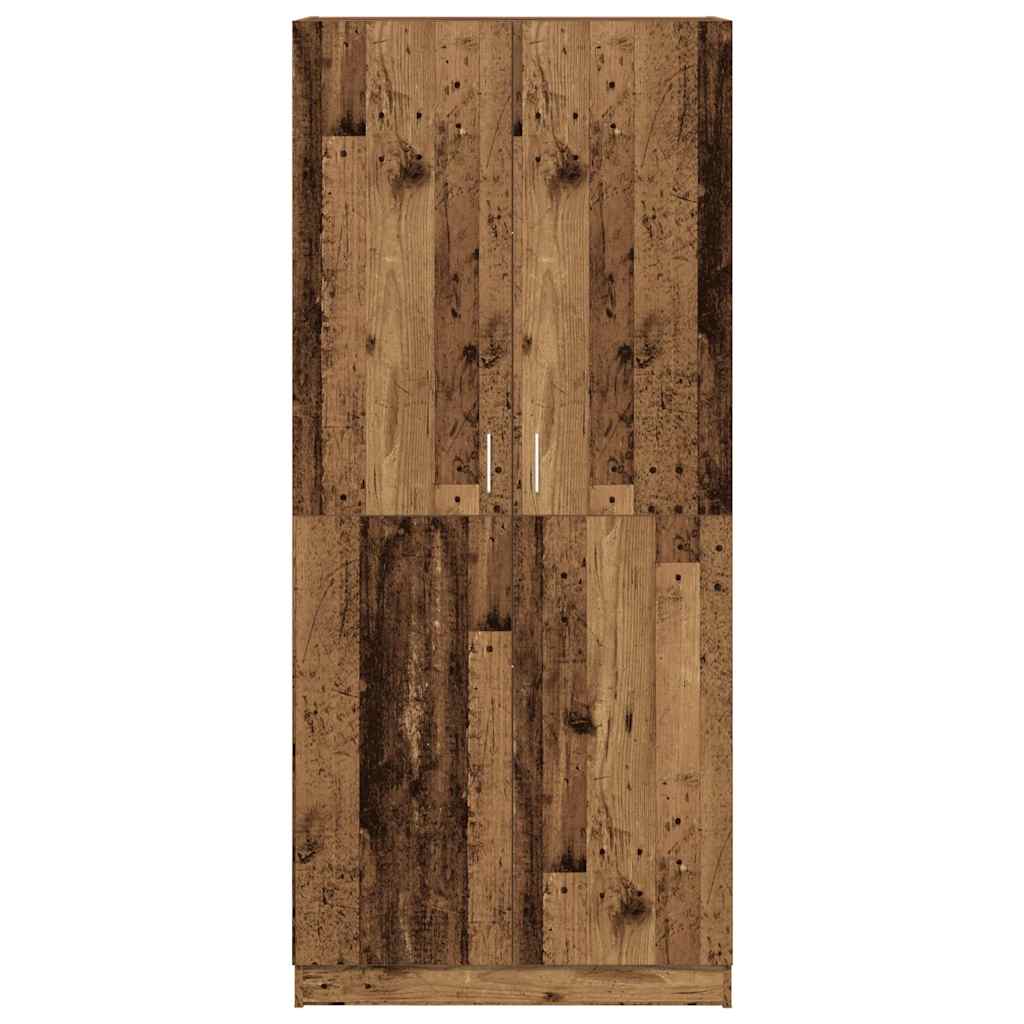 Wardrobe Old Wood 90x52x200 cm Engineered Wood