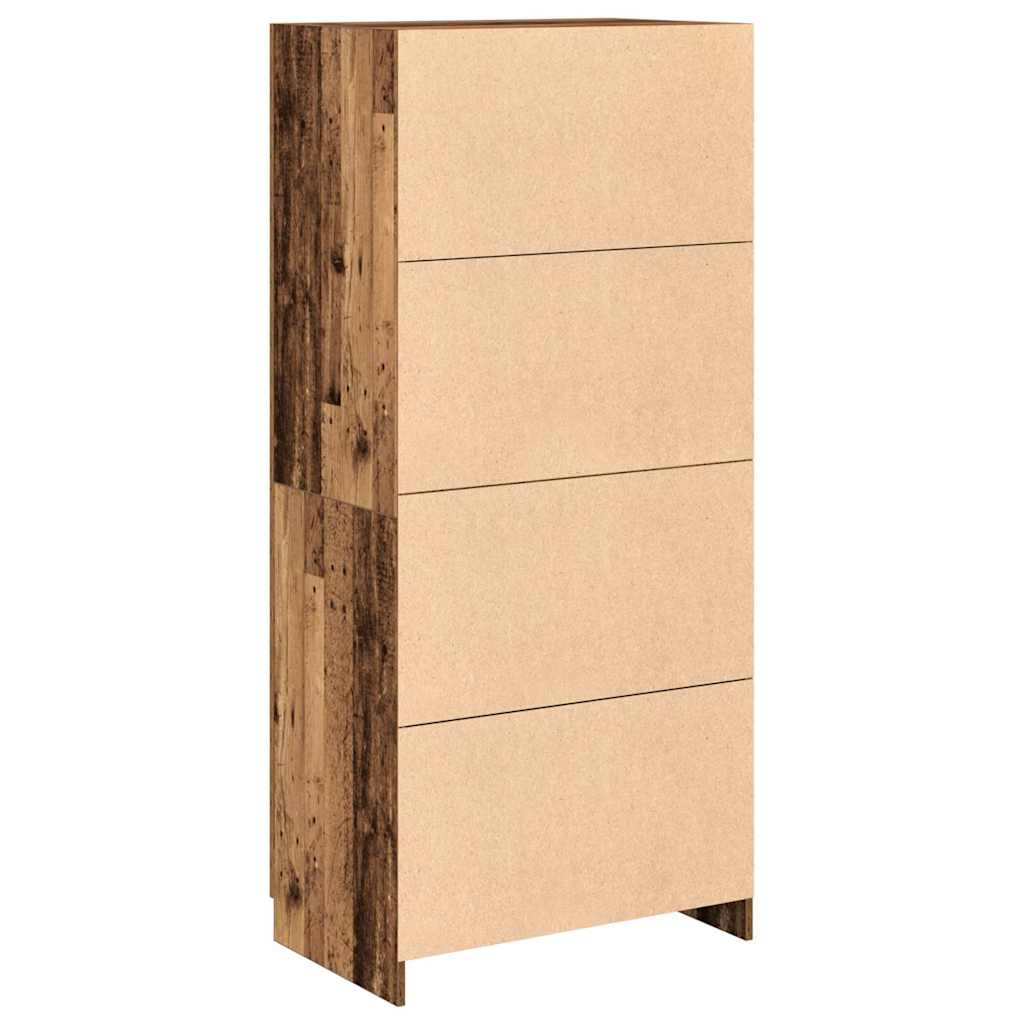 Wardrobe Old Wood 90x52x200 cm Engineered Wood