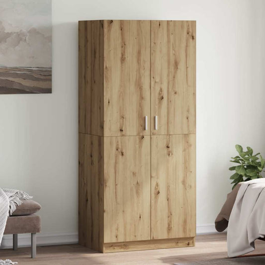 Wardrobe Artisan Oak 90x52x200 cm Engineered Wood