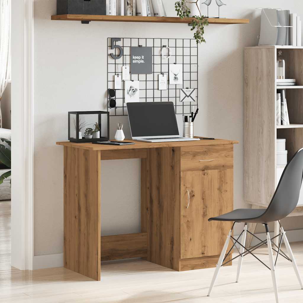 Desk Artisan Oak 100x50x76 cm Engineered Wood