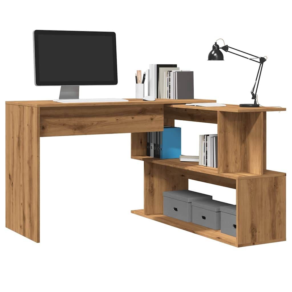 Corner Desk Artisan Oak 200.5x50x76 cm Engineered Wood