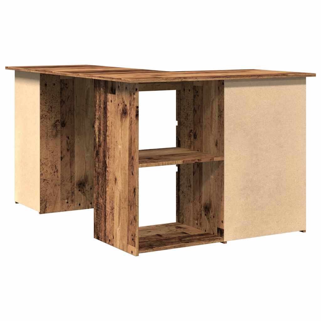 Corner Desk Old Wood 145x100x76 cm Engineered Wood