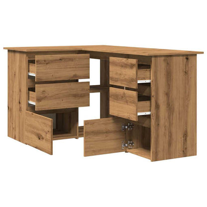 Corner Desk Artisan Oak 145x100x76 cm Engineered Wood