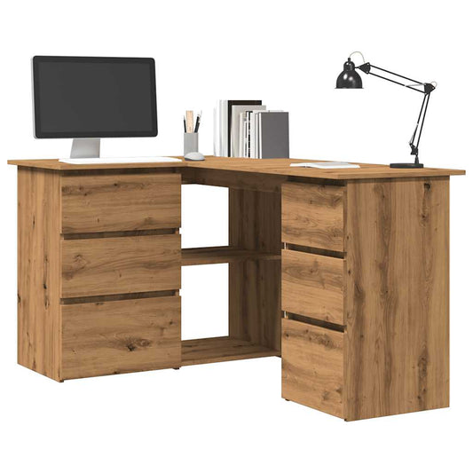 Corner Desk Artisan Oak 145x100x76 cm Engineered Wood